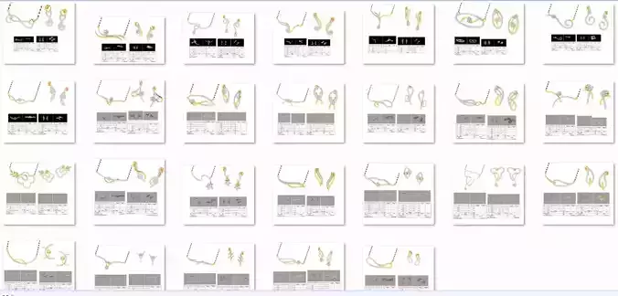 28 Pendant Earrings 3dm stl render details bulk purchase