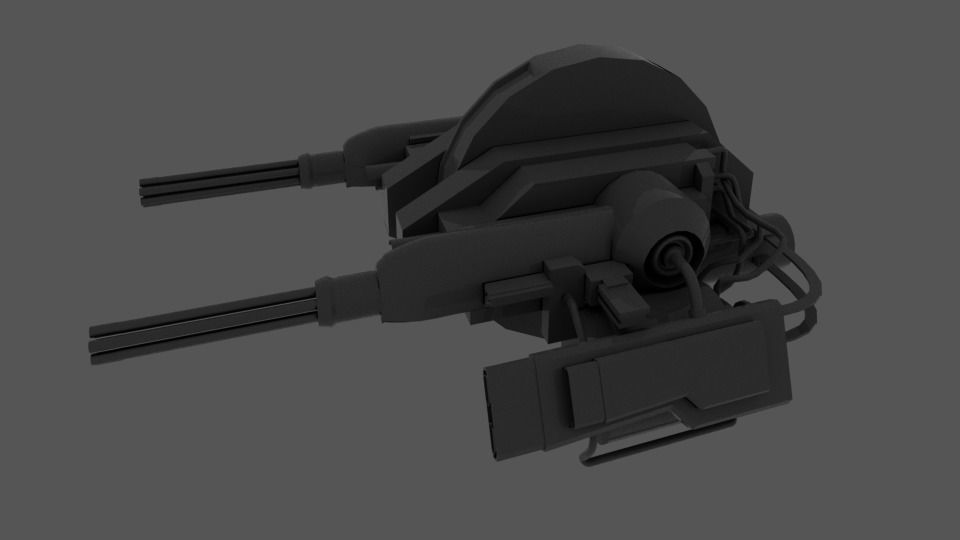 Heavygun machine gun Free 3D model_2