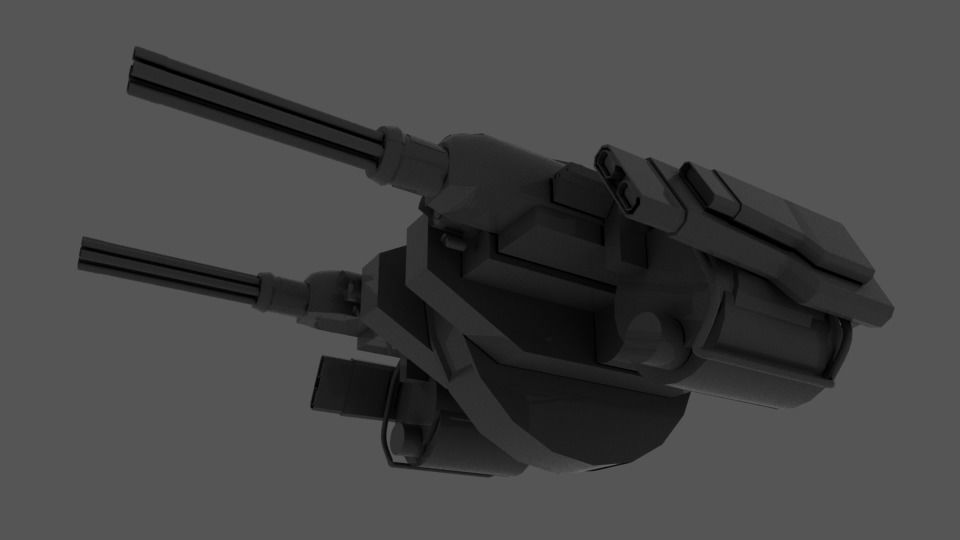 Heavygun machine gun Free 3D model_4
