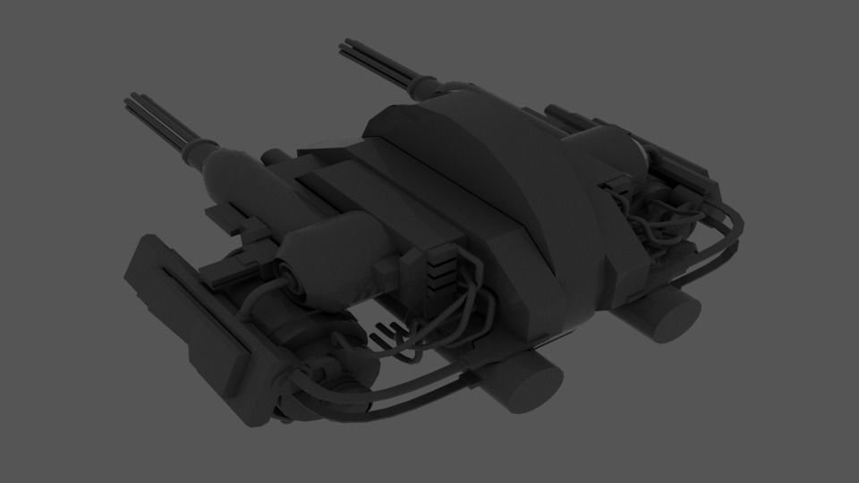 Heavygun machine gun Free 3D model_1