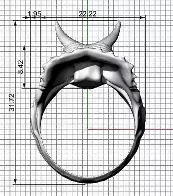 Triceratops ring
