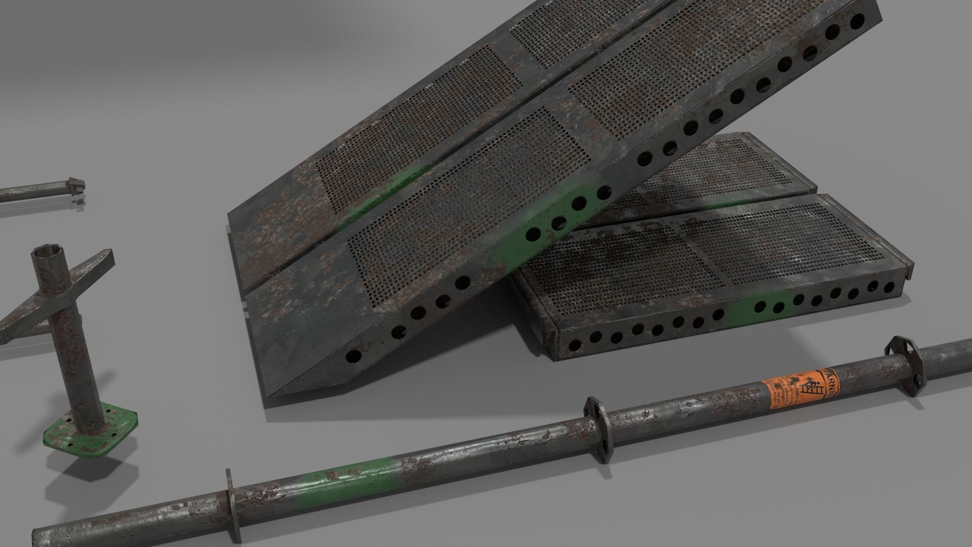 Modular Low poly Scaffold Low-poly 3D model_6