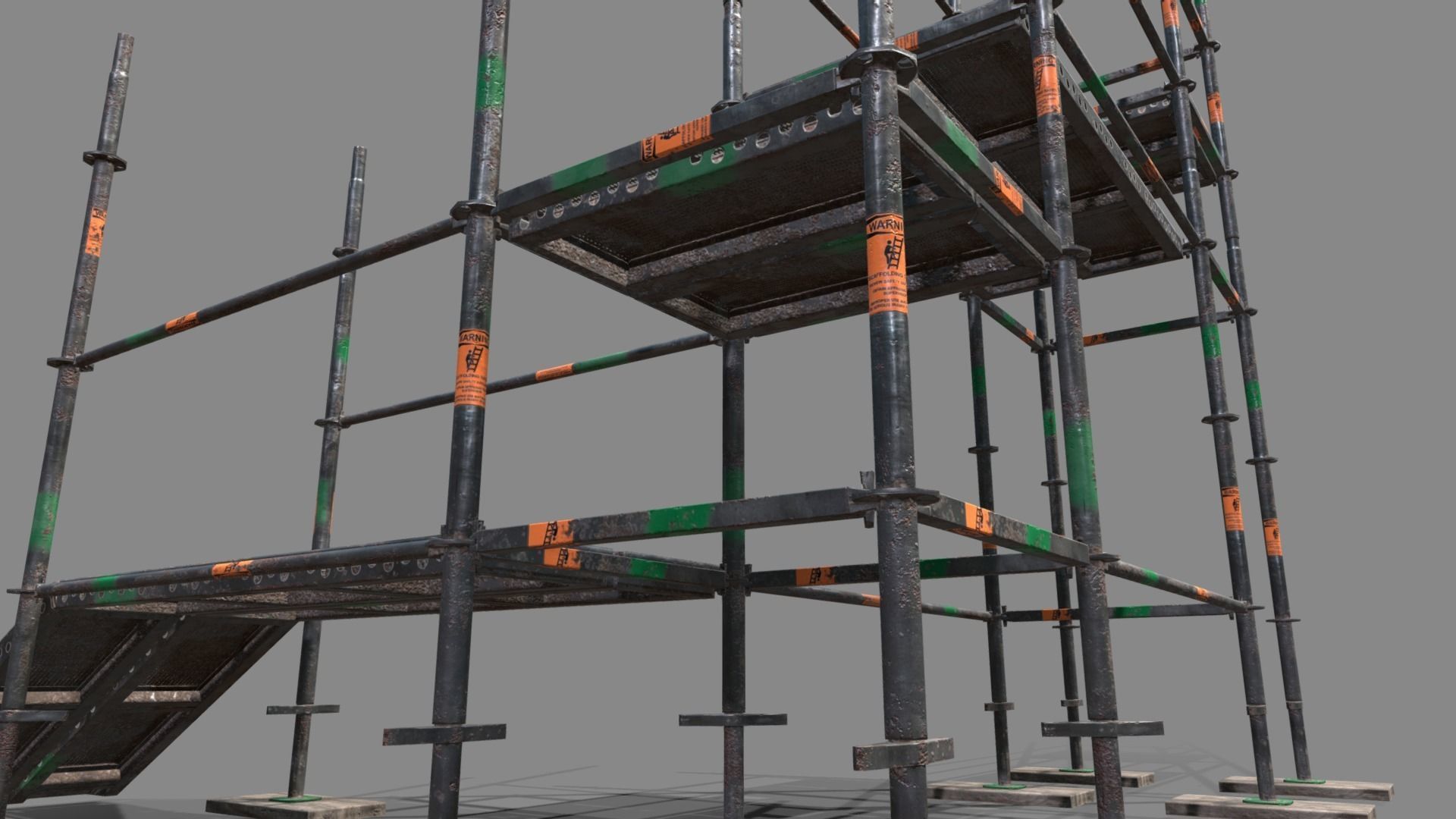 Modular Low poly Scaffold Low-poly 3D model_11