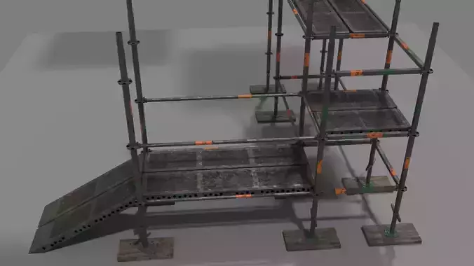 Modular Low poly Scaffold Low-poly 3D model