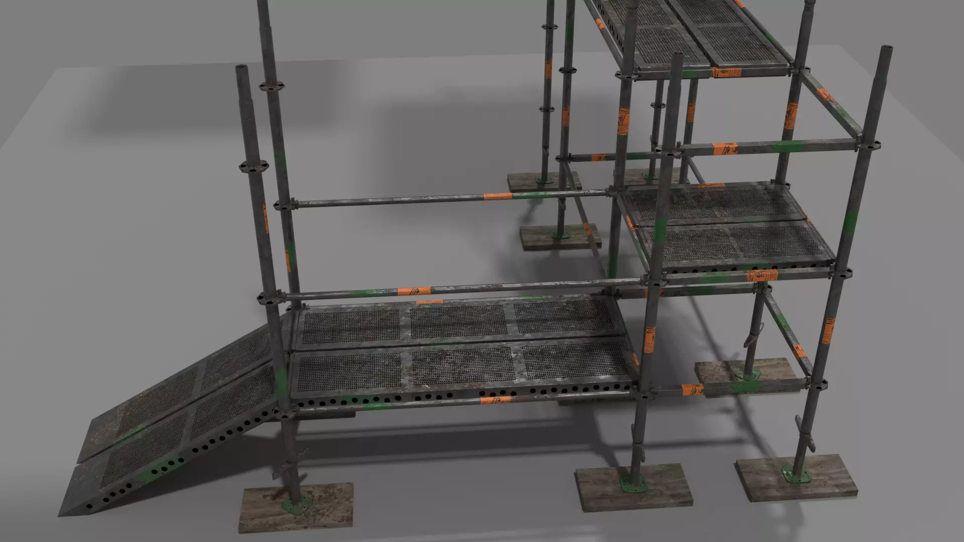 Modular Low poly Scaffold Low-poly 3D model_0