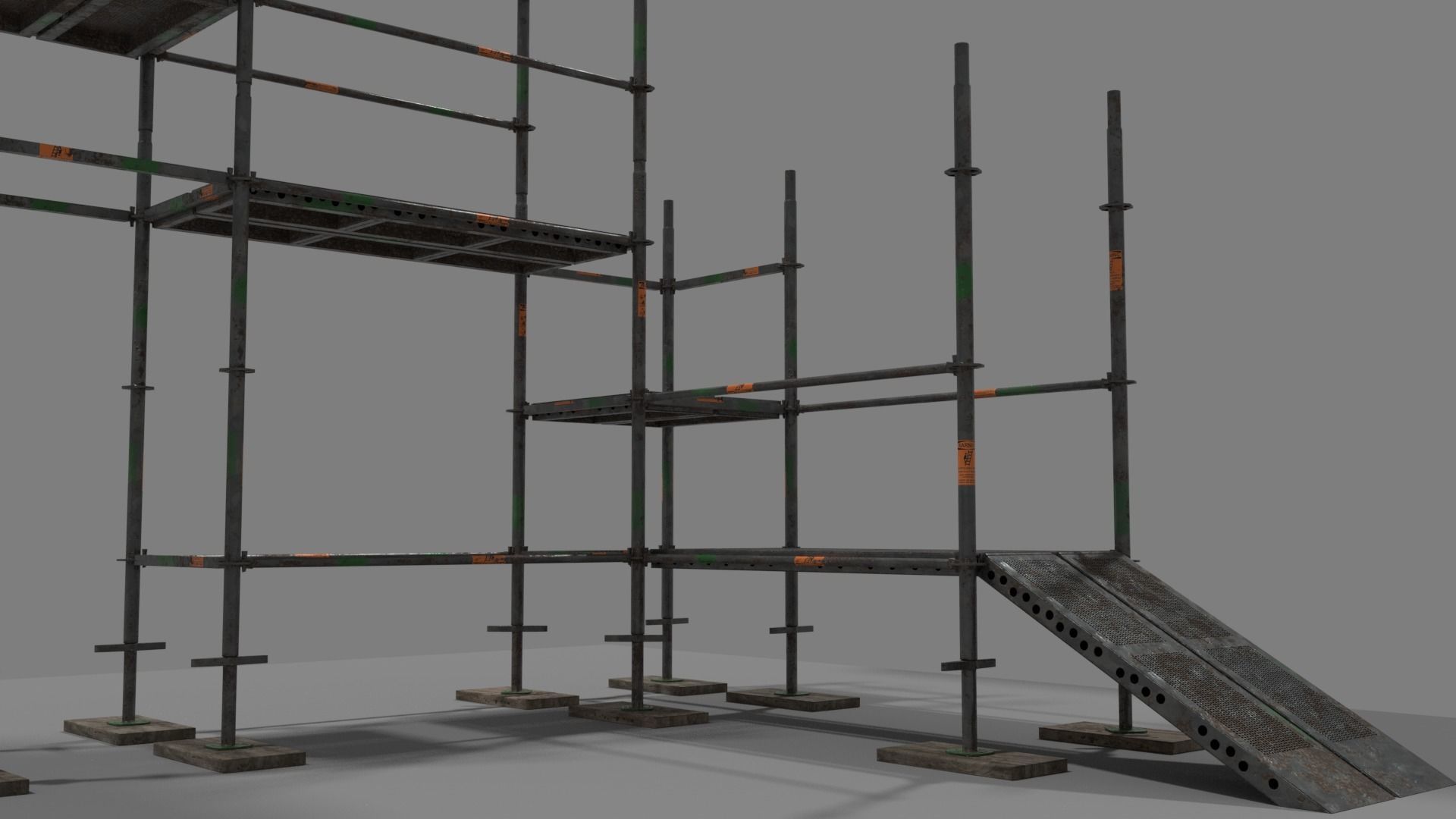 Modular Low poly Scaffold Low-poly 3D model_1