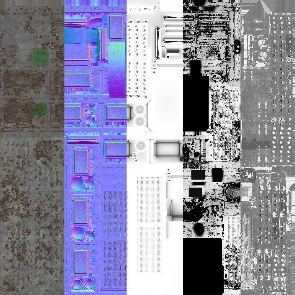 Modular Low poly Scaffold Low-poly 3D model_14