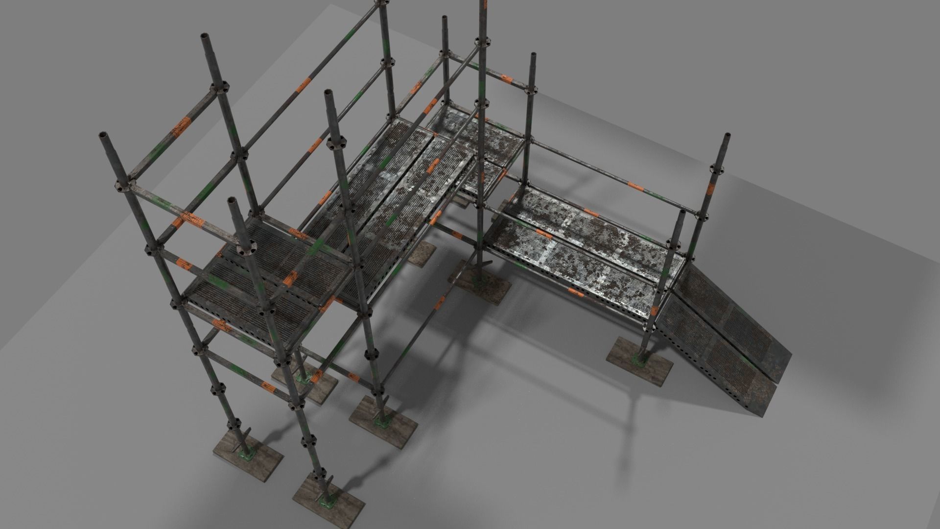 Modular Low poly Scaffold Low-poly 3D model_2