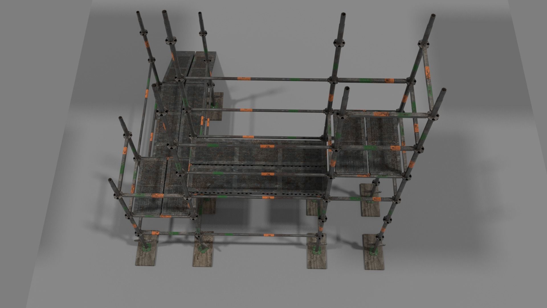 Modular Low poly Scaffold Low-poly 3D model_3