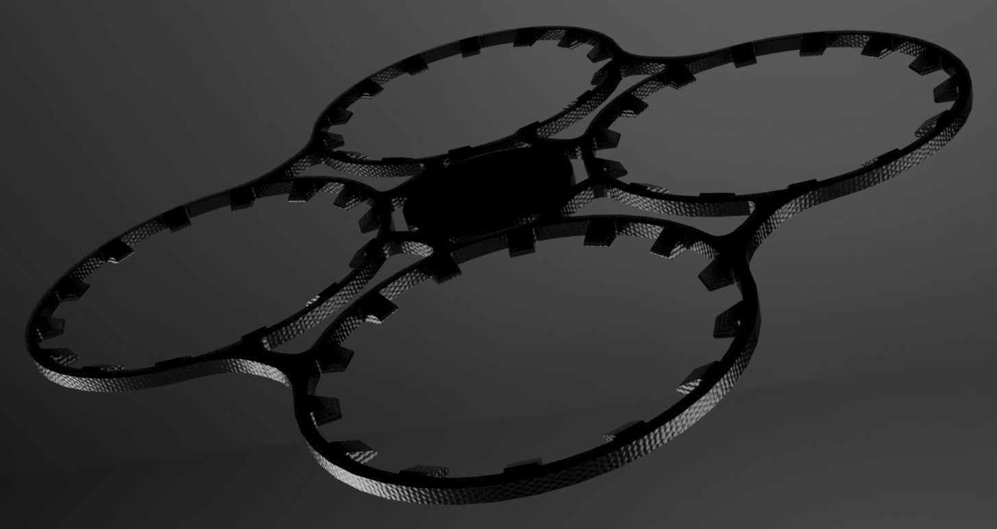 Reusable 4 can holder 3D print model_3