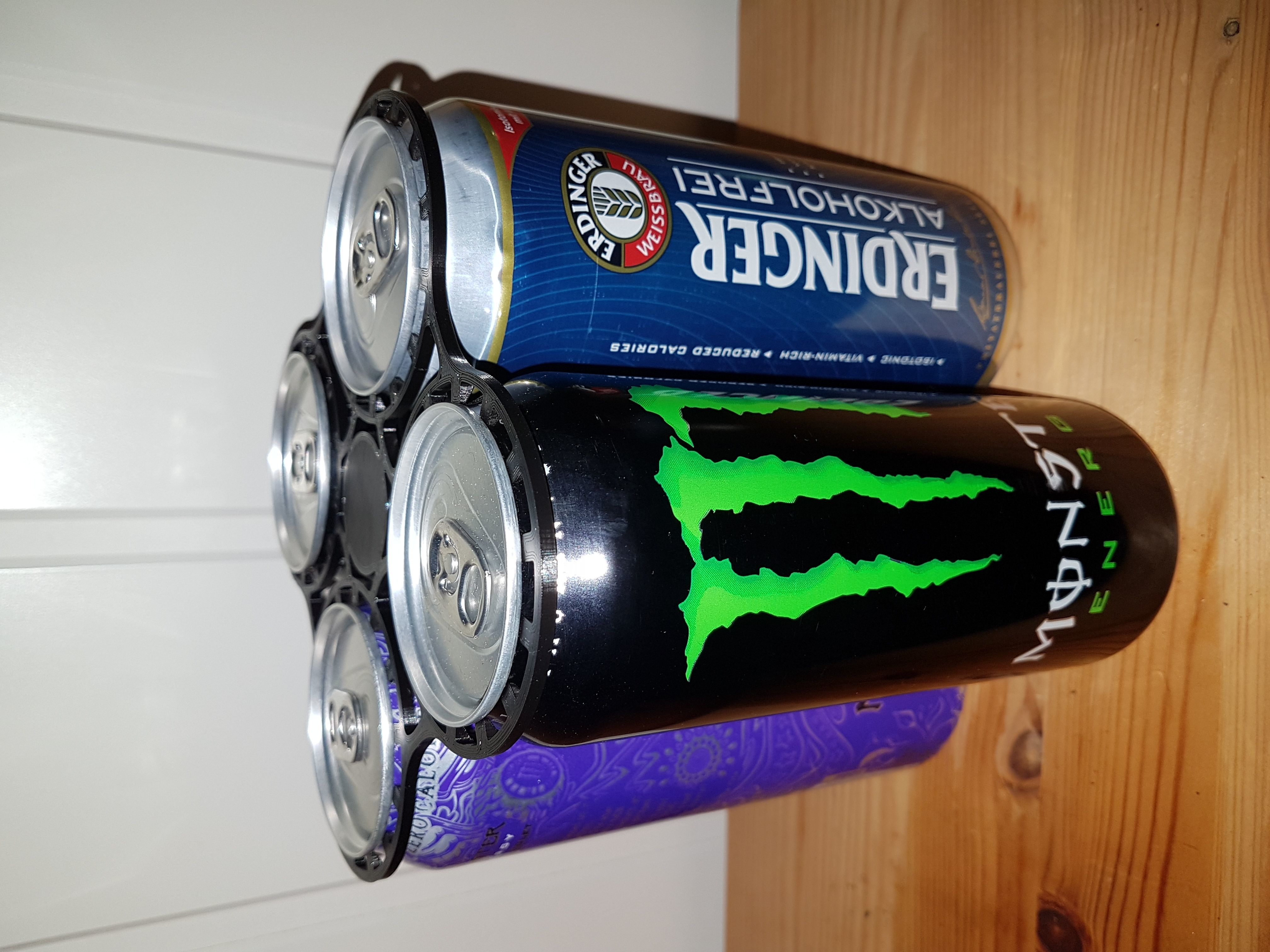Reusable 4 can holder 3D print model_1