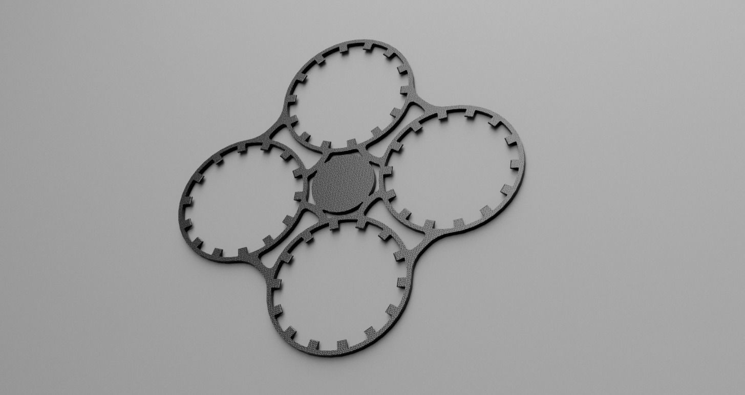 Reusable 4 can holder 3D print model_4