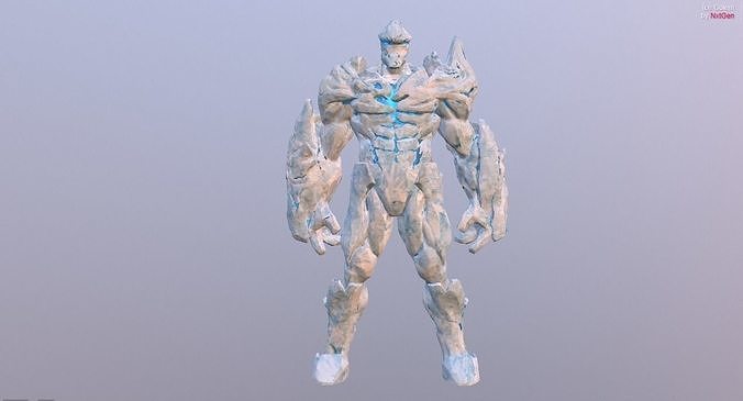 Ice Golem Elemental Free low-poly 3D model