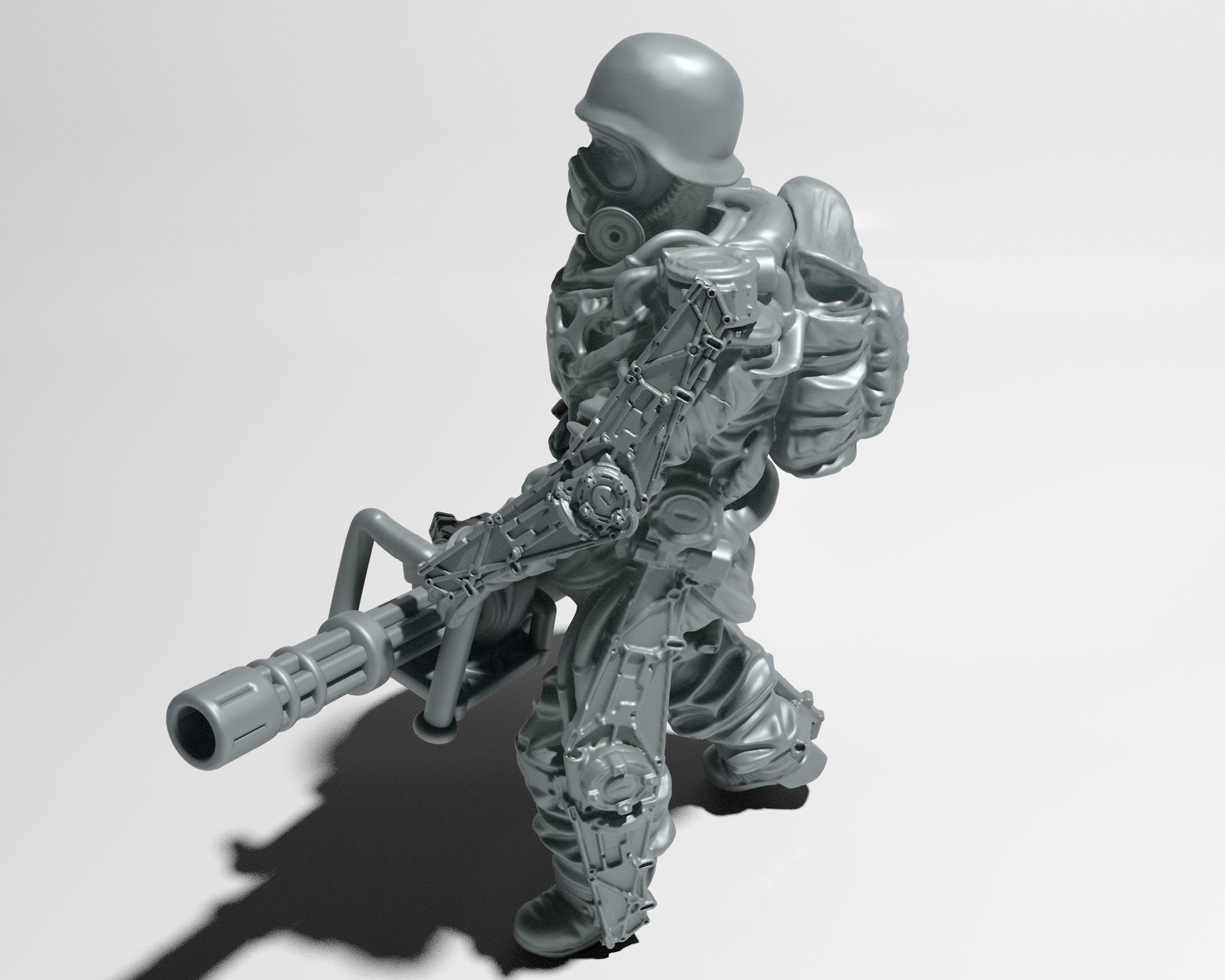 Heavy Soldier in 28 -32 mm scale Free 3D print model_5