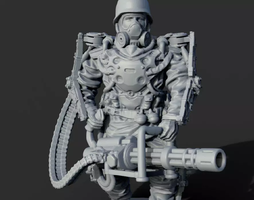 Heavy Soldier in 28 -32 mm scale Free 3D print model_0