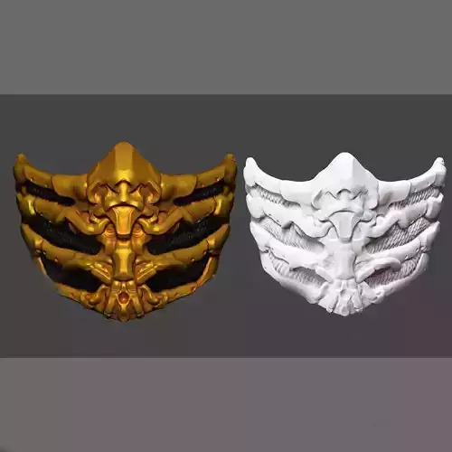 Scorpion Mask from Mortal Kombat Halloween Costume Cosplay 3D print model