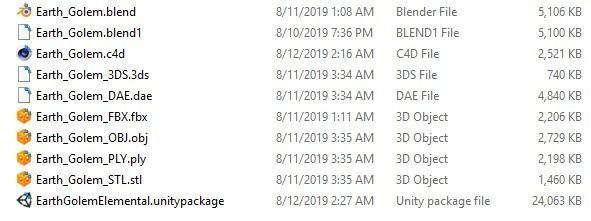 Earth Golem Elemental Free low-poly 3D model_7