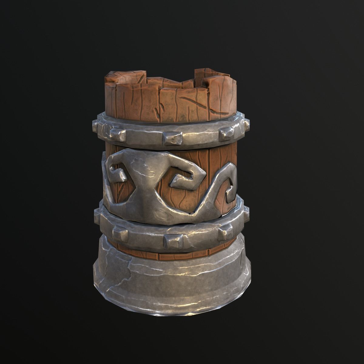 stylized mug Low-poly 3D model_7