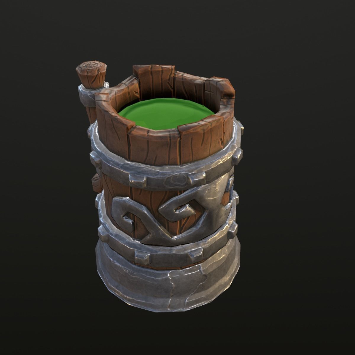 stylized mug Low-poly 3D model_3