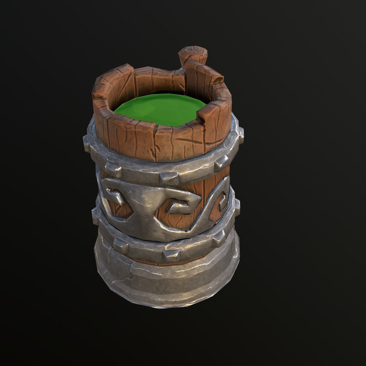 stylized mug Low-poly 3D model_5