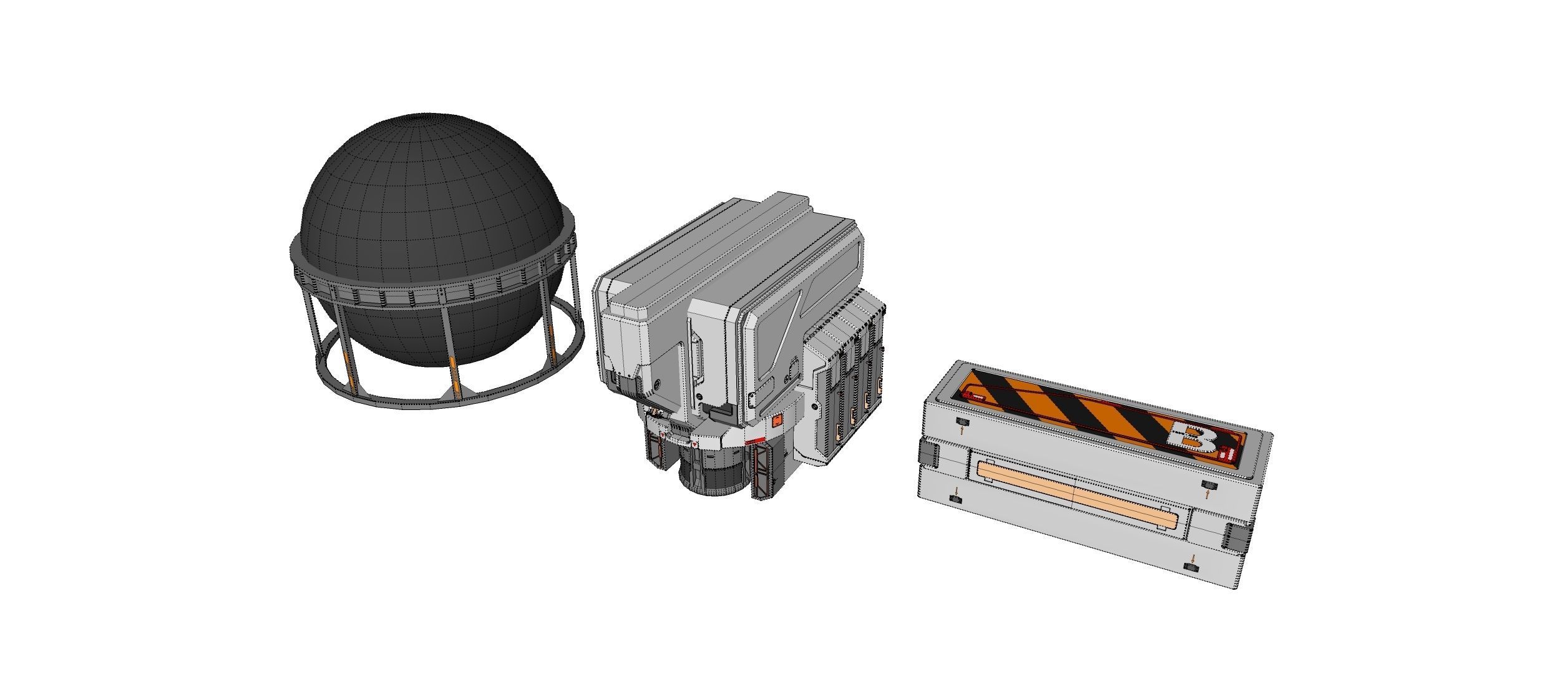 sci-fi Architecture kitbash 3 3D model_30