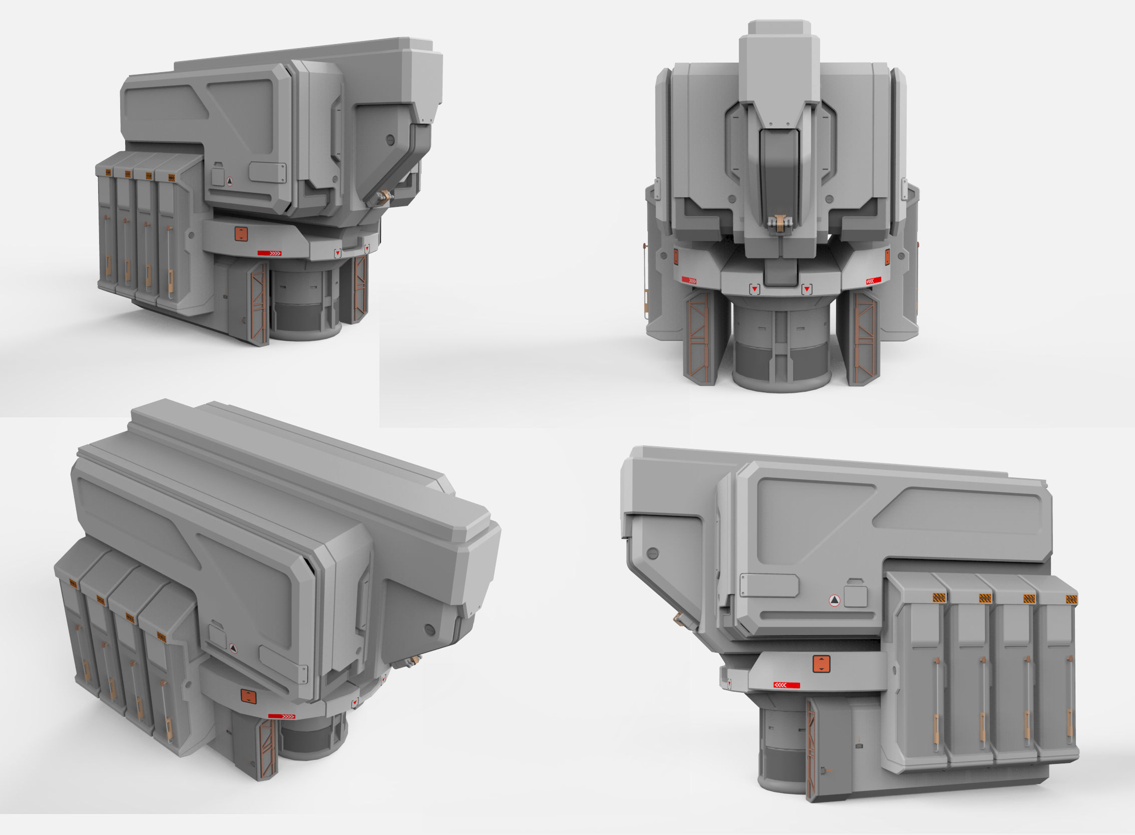 sci-fi Architecture kitbash 3 3D model_17