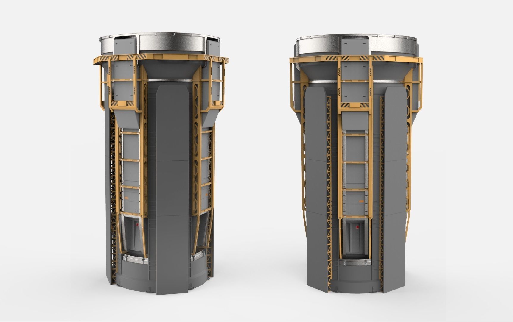 sci-fi Architecture kitbash 3 3D model_2
