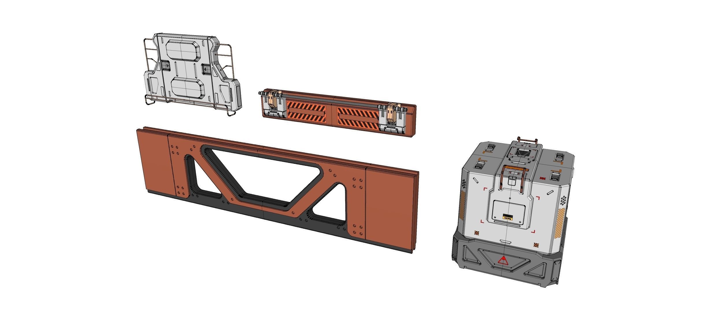 sci-fi Architecture kitbash 3 3D model_29
