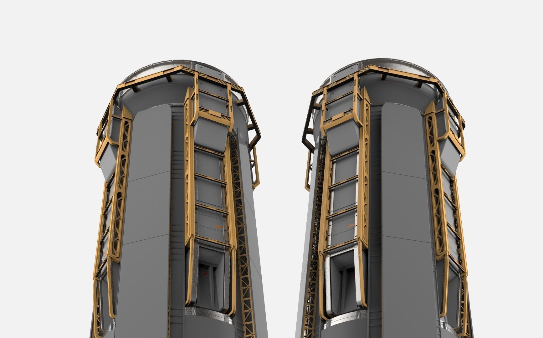 sci-fi Architecture kitbash 3 3D model_3