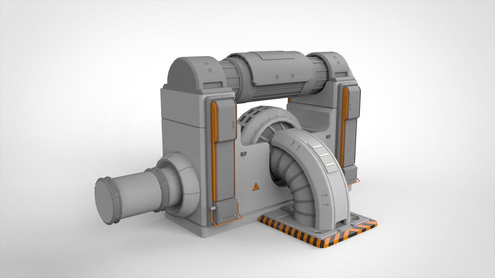 sci-fi Architecture kitbash 3 3D model_7