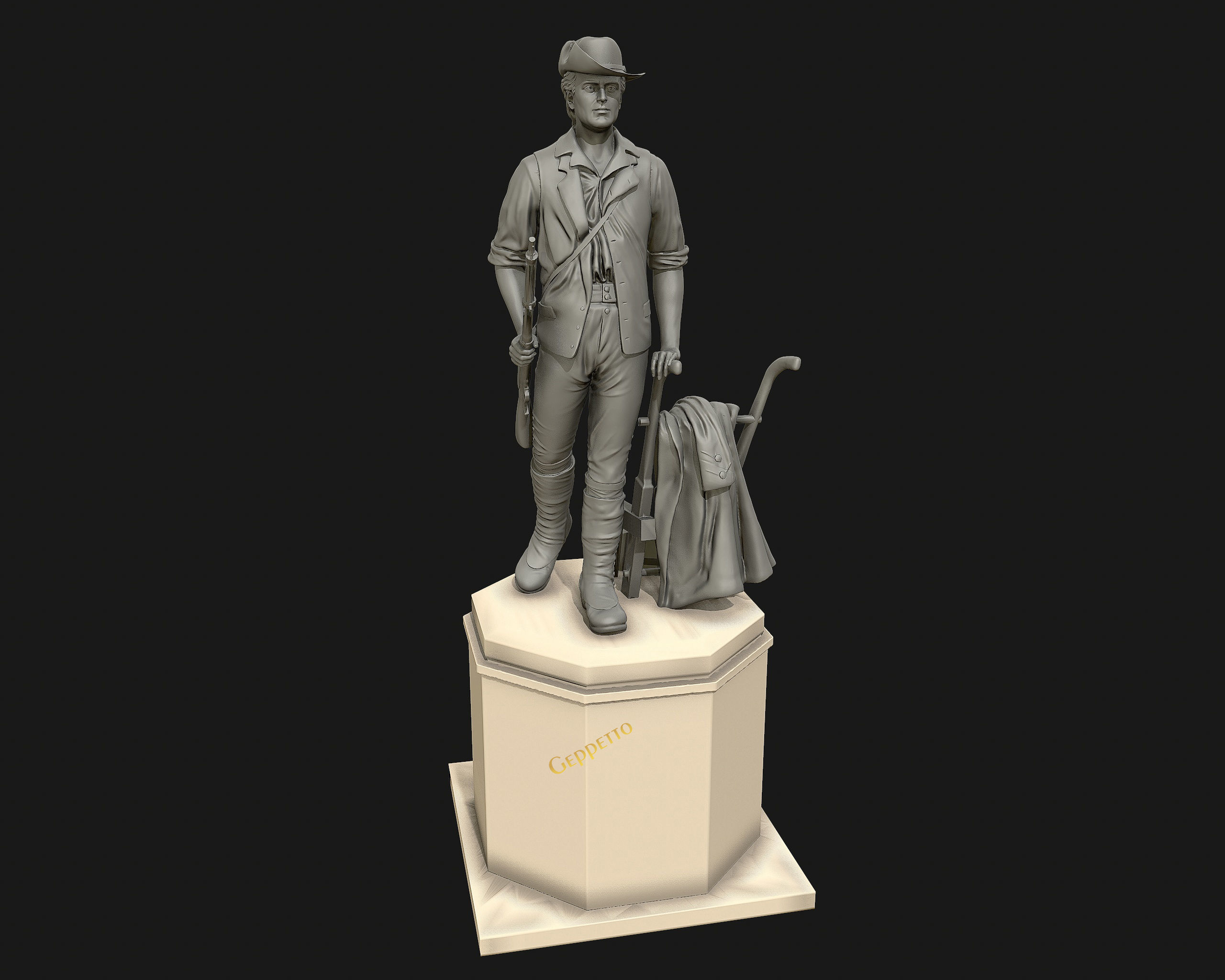 Minuteman Sculpture ready to 3D printing 3D print model_30