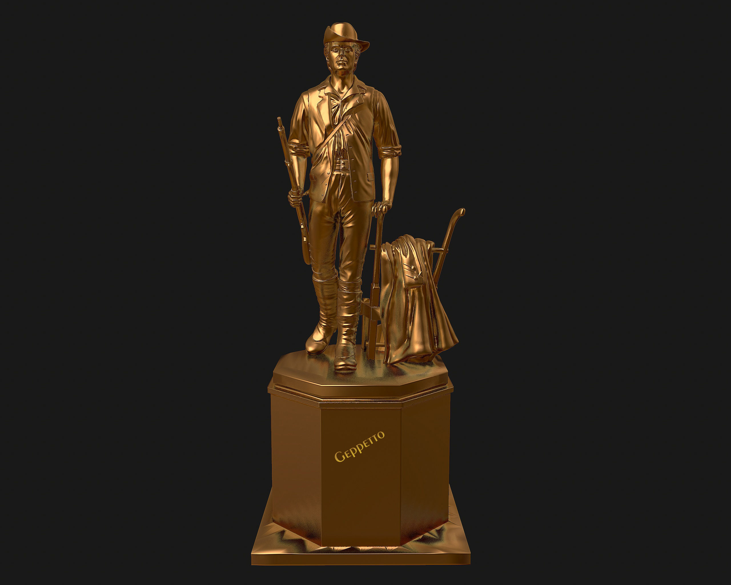 Minuteman Sculpture ready to 3D printing 3D print model_37