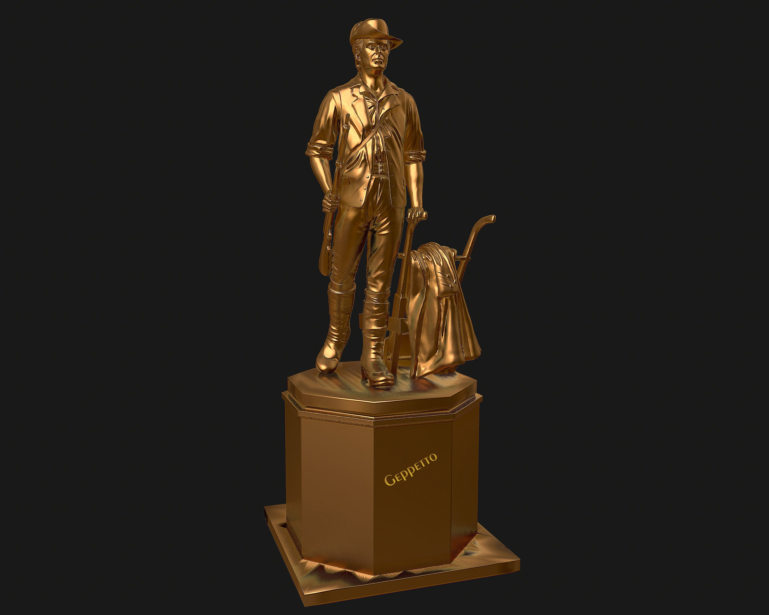 Minuteman Sculpture ready to 3D printing 3D print model_38