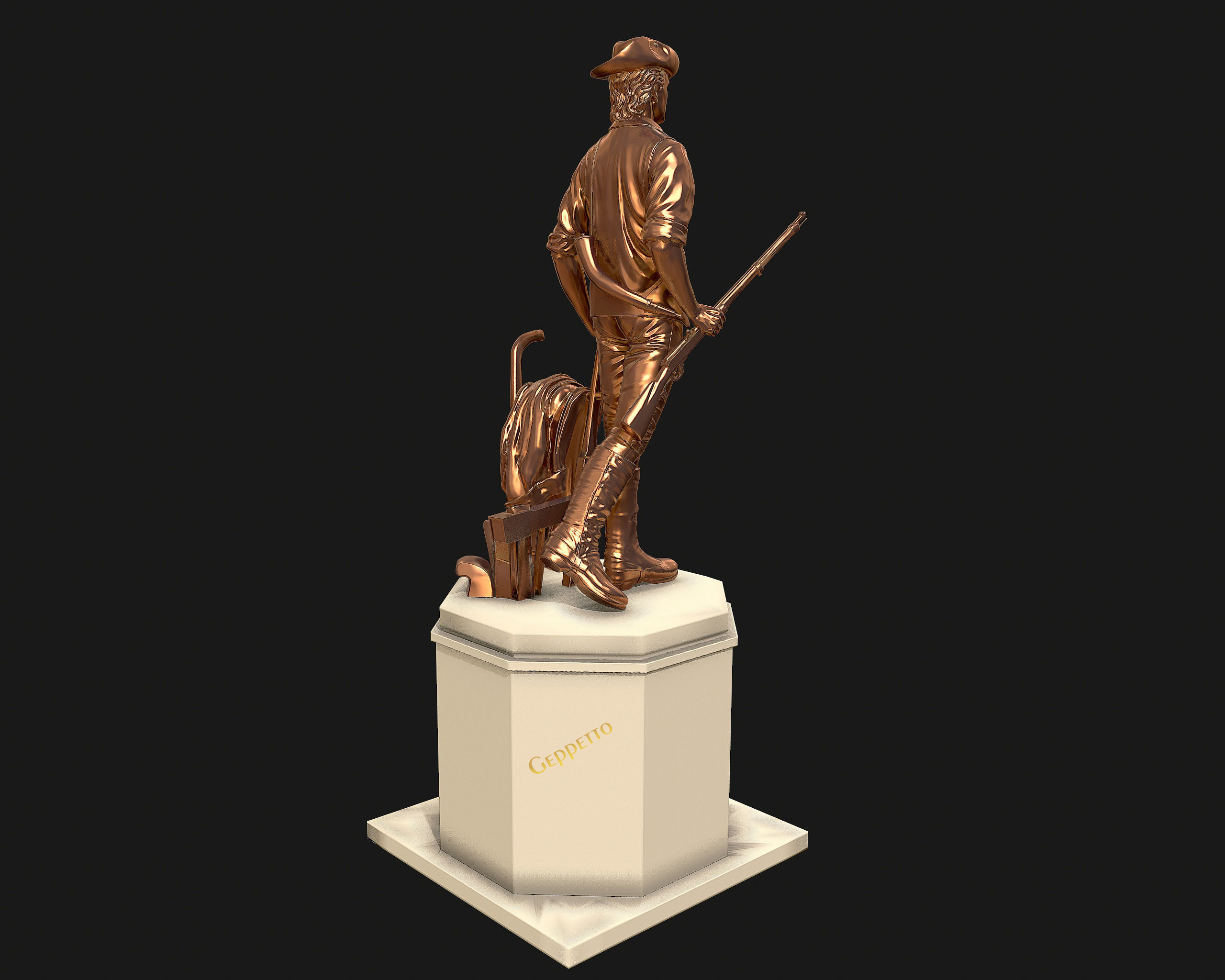 Minuteman Sculpture ready to 3D printing 3D print model_22