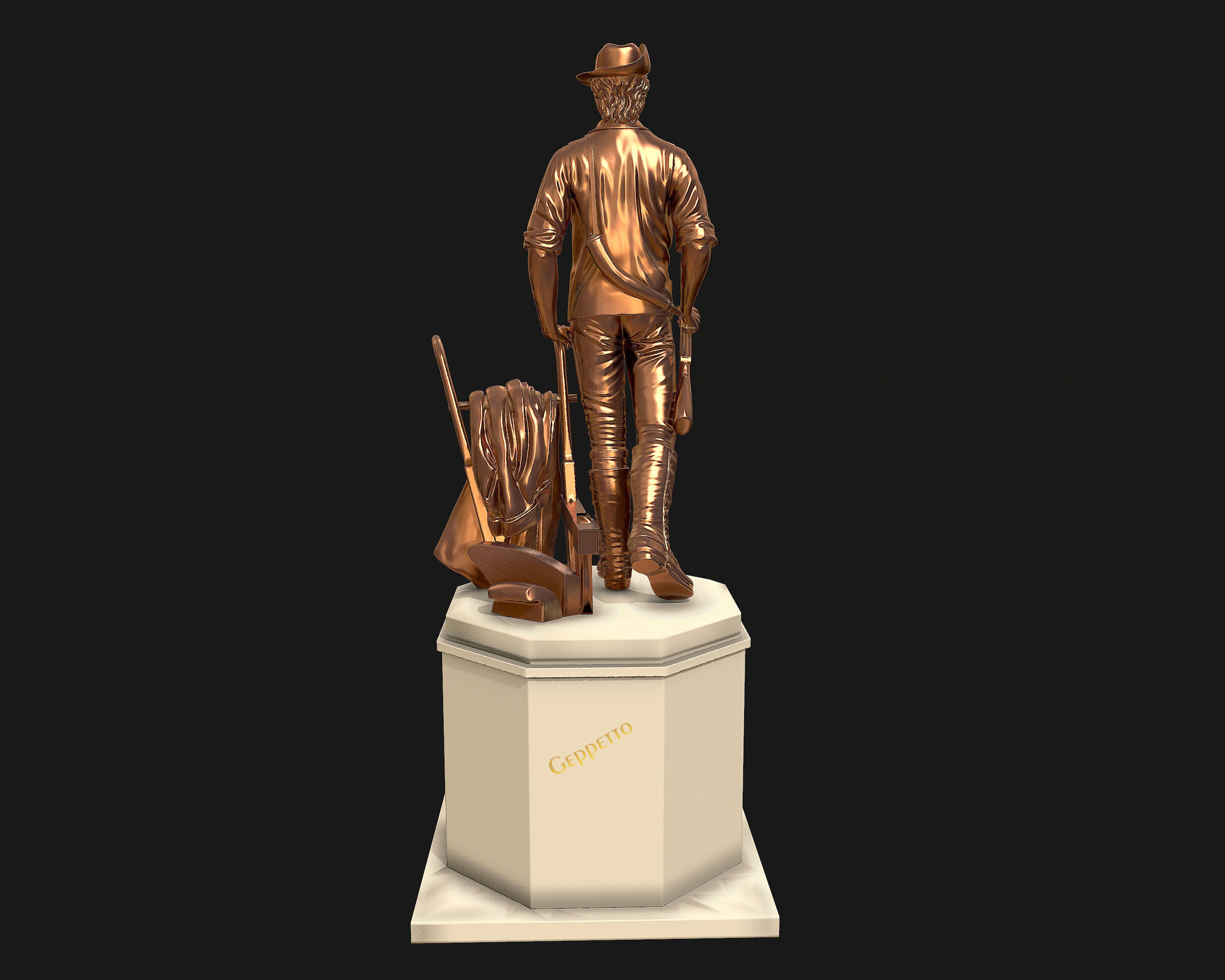 Minuteman Sculpture ready to 3D printing 3D print model_25