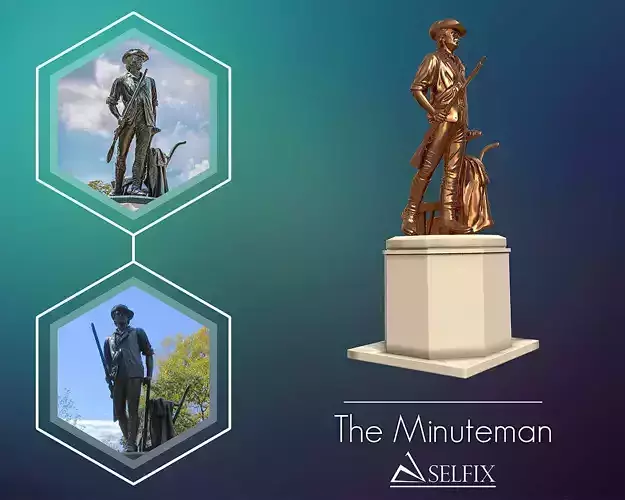 Minuteman Sculpture ready to 3D printing 3D print model