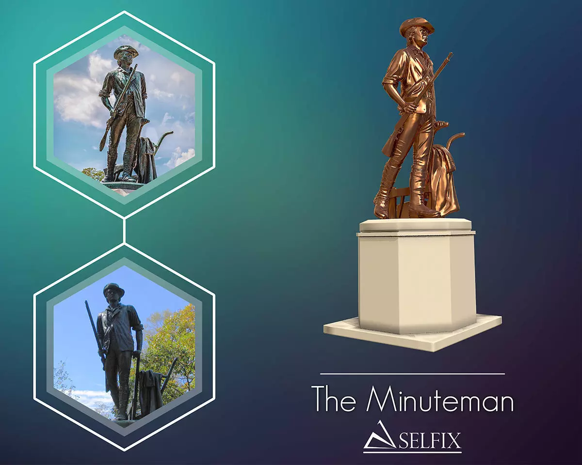 Minuteman Sculpture ready to 3D printing 3D print model_0