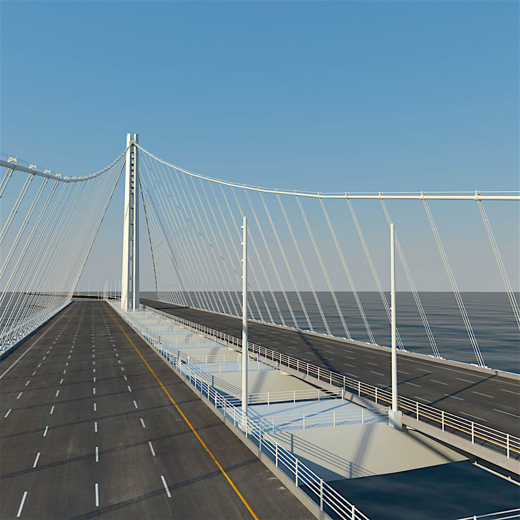 Oakland Bay Bridge 3D model | CGTrader