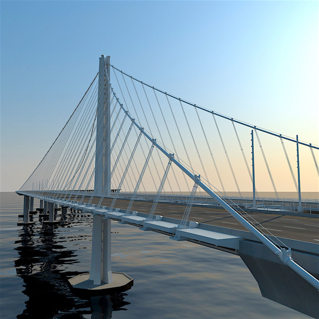 Oakland Bay Bridge 3D model | CGTrader