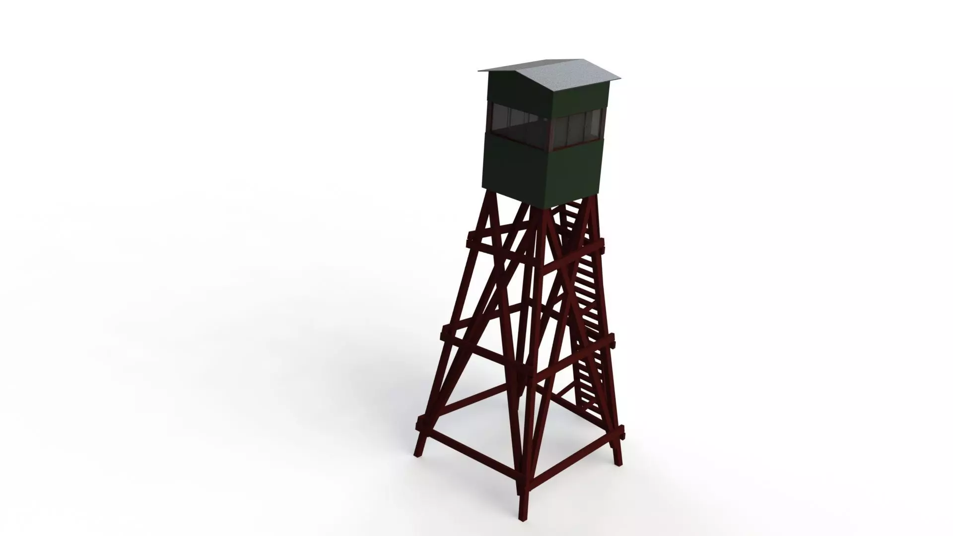 Hunting tower 3D model_0