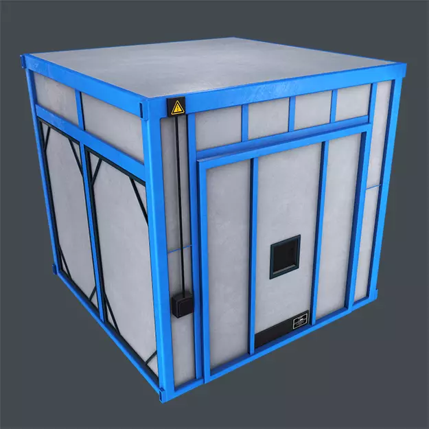 Industrial Oven Game Ready Low-poly 3D model_0