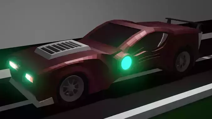 low poly concept sport car