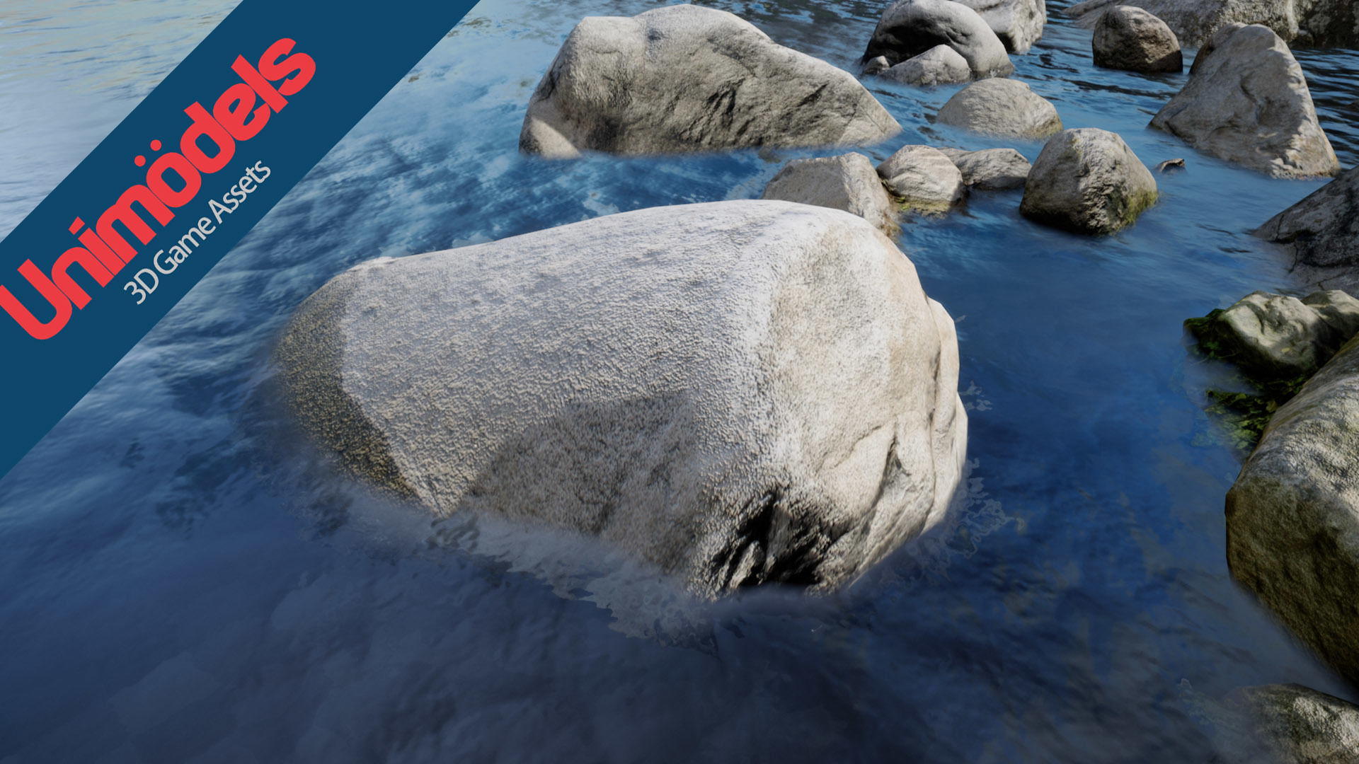 Unimodels River Rocks vol 1 Unity Version Low-poly 3D model_3