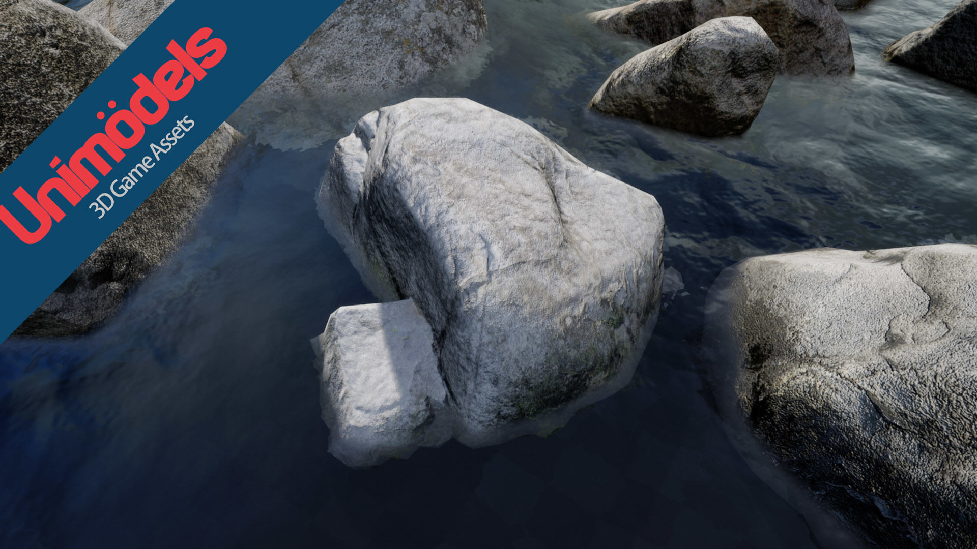Unimodels River Rocks vol 1 Unity Version Low-poly 3D model_1