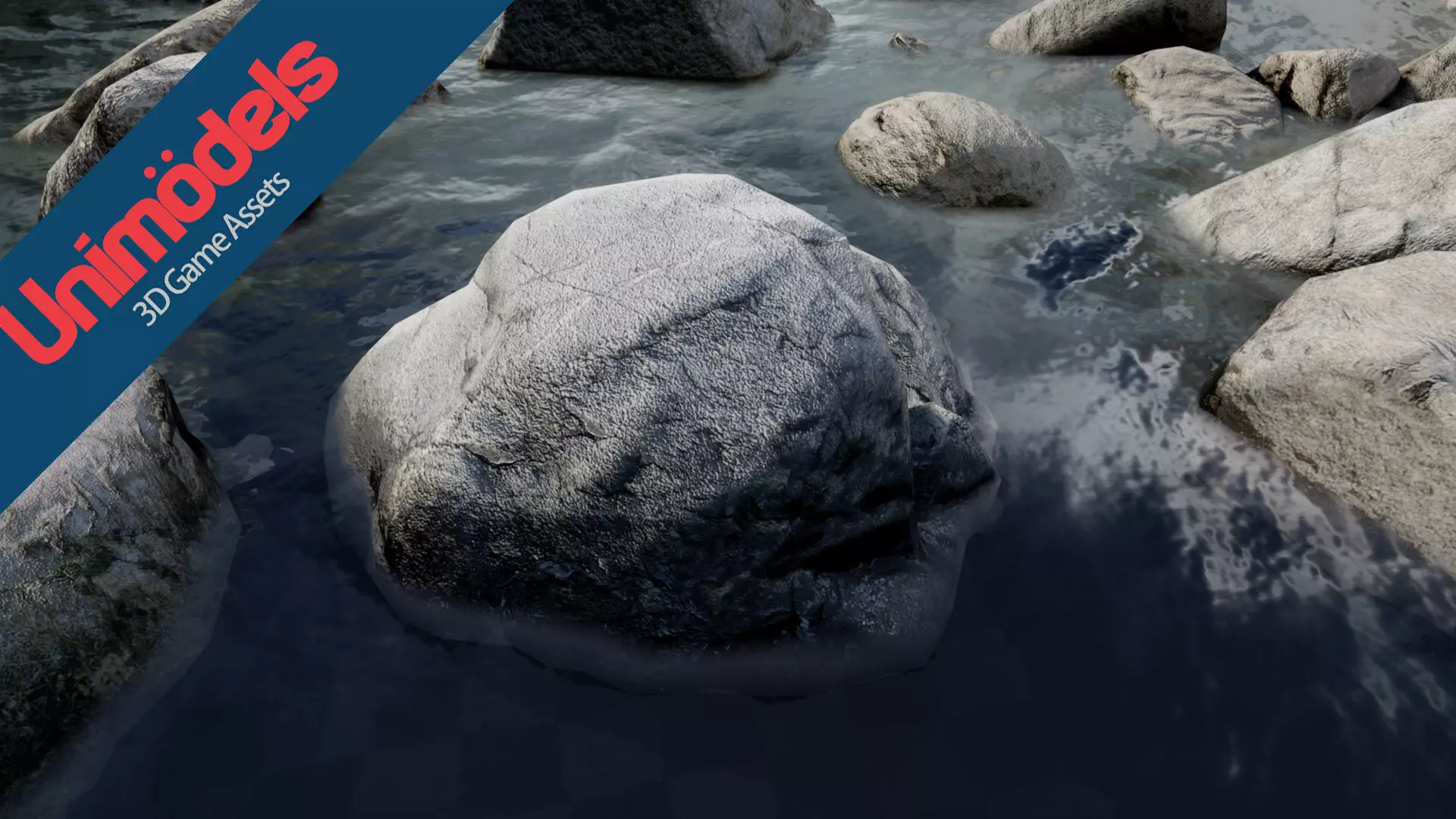 Unimodels River Rocks vol 1 Unity Version Low-poly 3D model_0