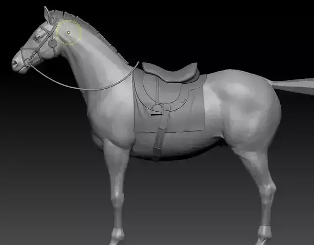 zbrush horse Low-poly 3D model