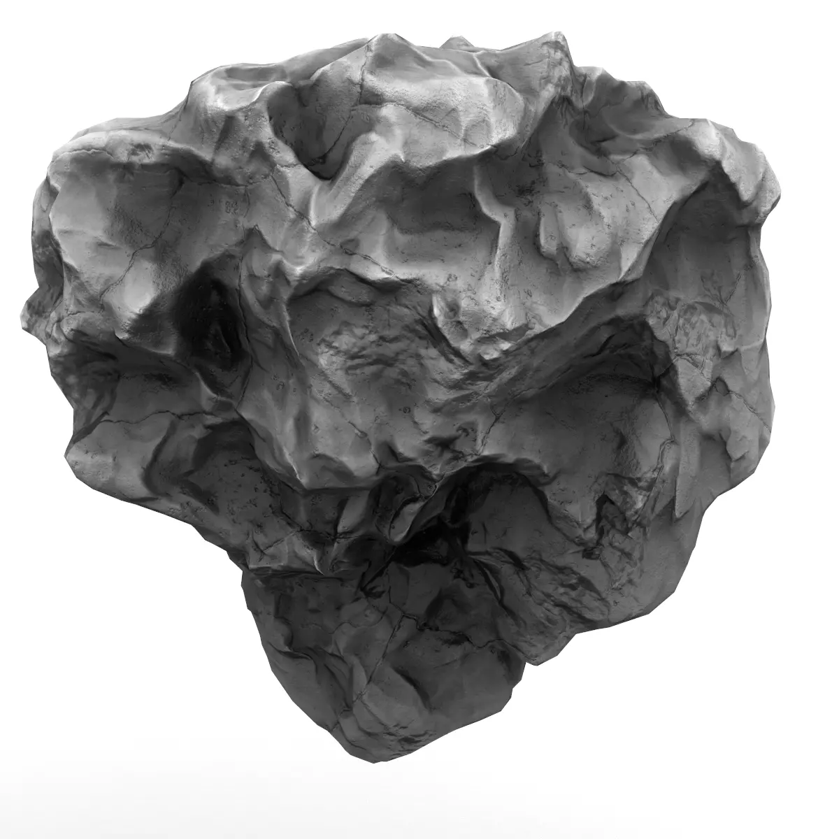 Meteor Asteroid Rock  Low-poly 3D model_0