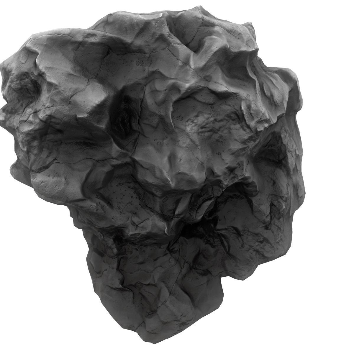 Meteor Asteroid Rock  Low-poly 3D model_6
