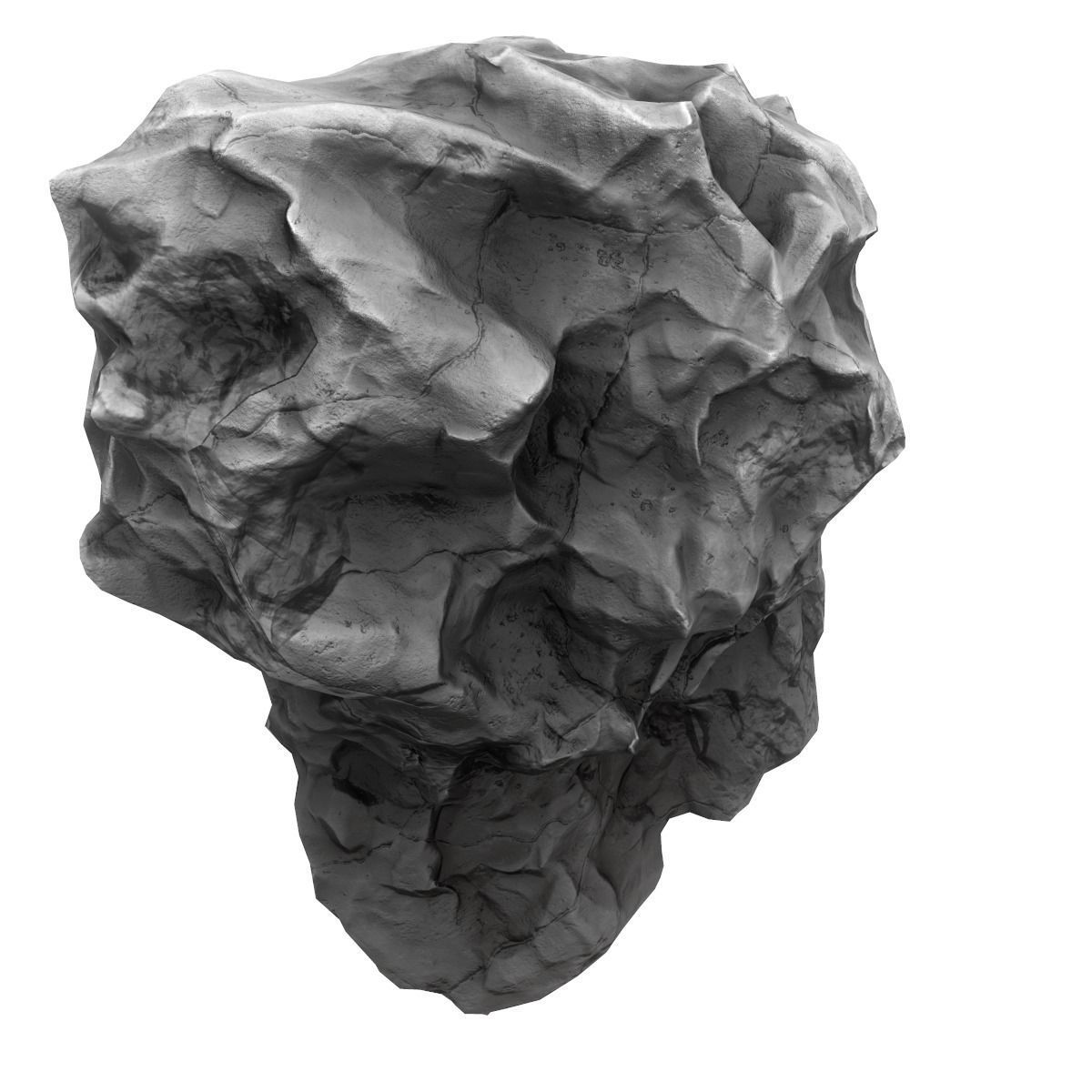 Meteor Asteroid Rock  Low-poly 3D model_2