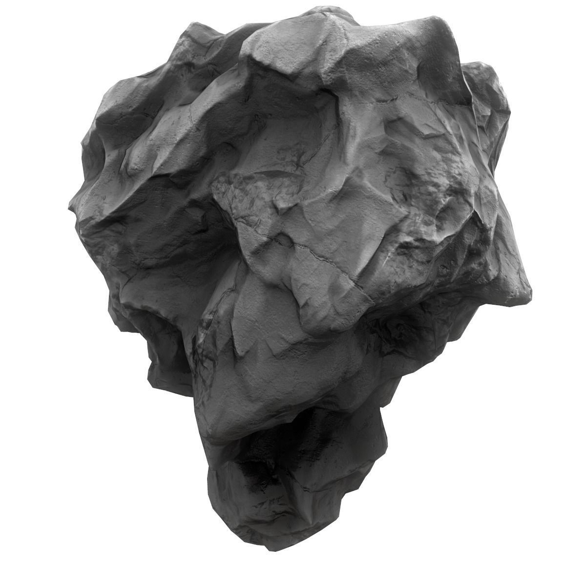 Meteor Asteroid Rock  Low-poly 3D model_5